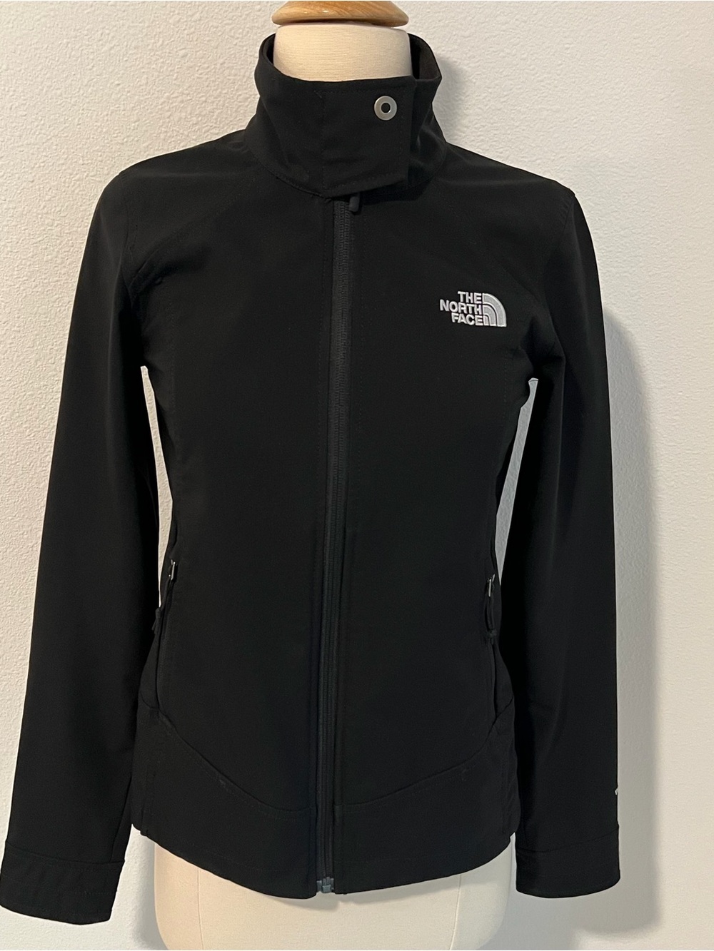 The North Face WindWall Soft Shell Jacket Black Fleece Lined Full Zip XS - Picture 7 of 11